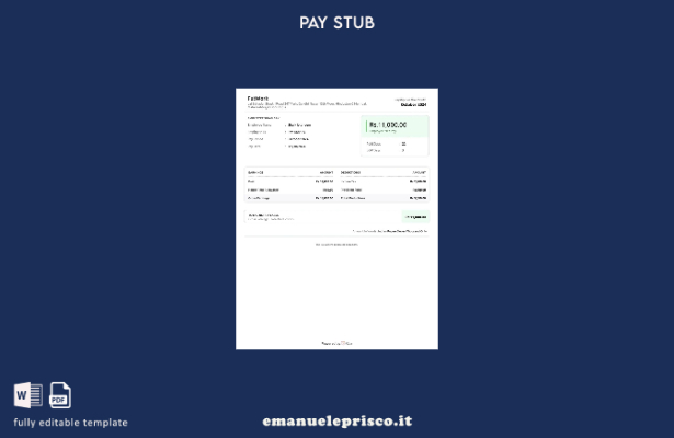 stile verificato India FutWork Modello di busta paga per società di servizi di e
